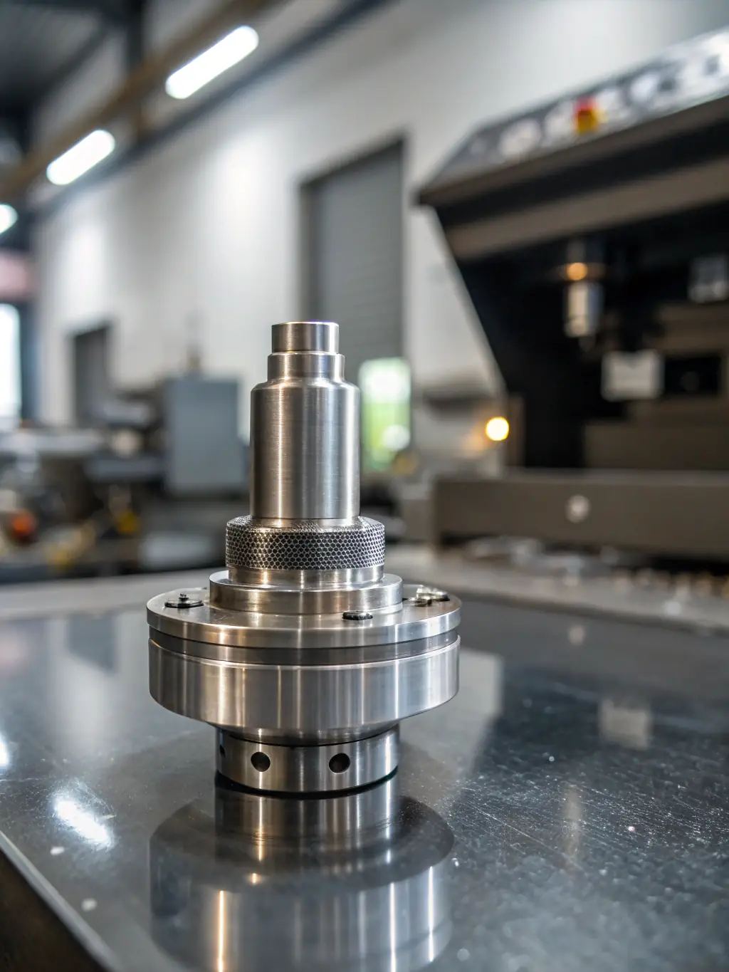 A 3D model of a complex mechanical component, showcasing intricate details and precise measurements, created by Xmind Design Co., Ltd.